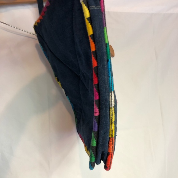 Boho vibrant quilted peacock square bag Floral - Picture 4 of 8